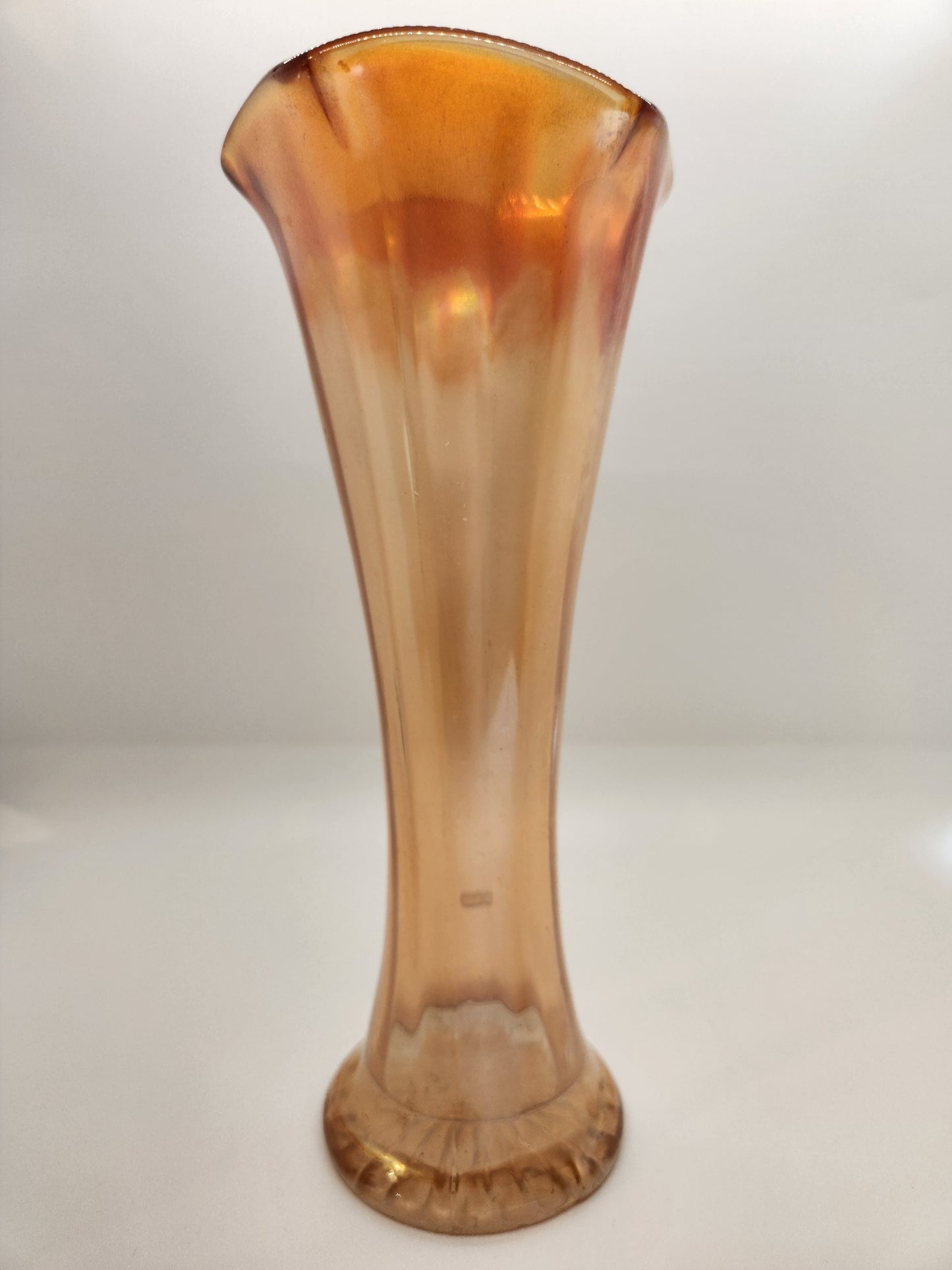 Vintage Marigold Carnival Glass Vase