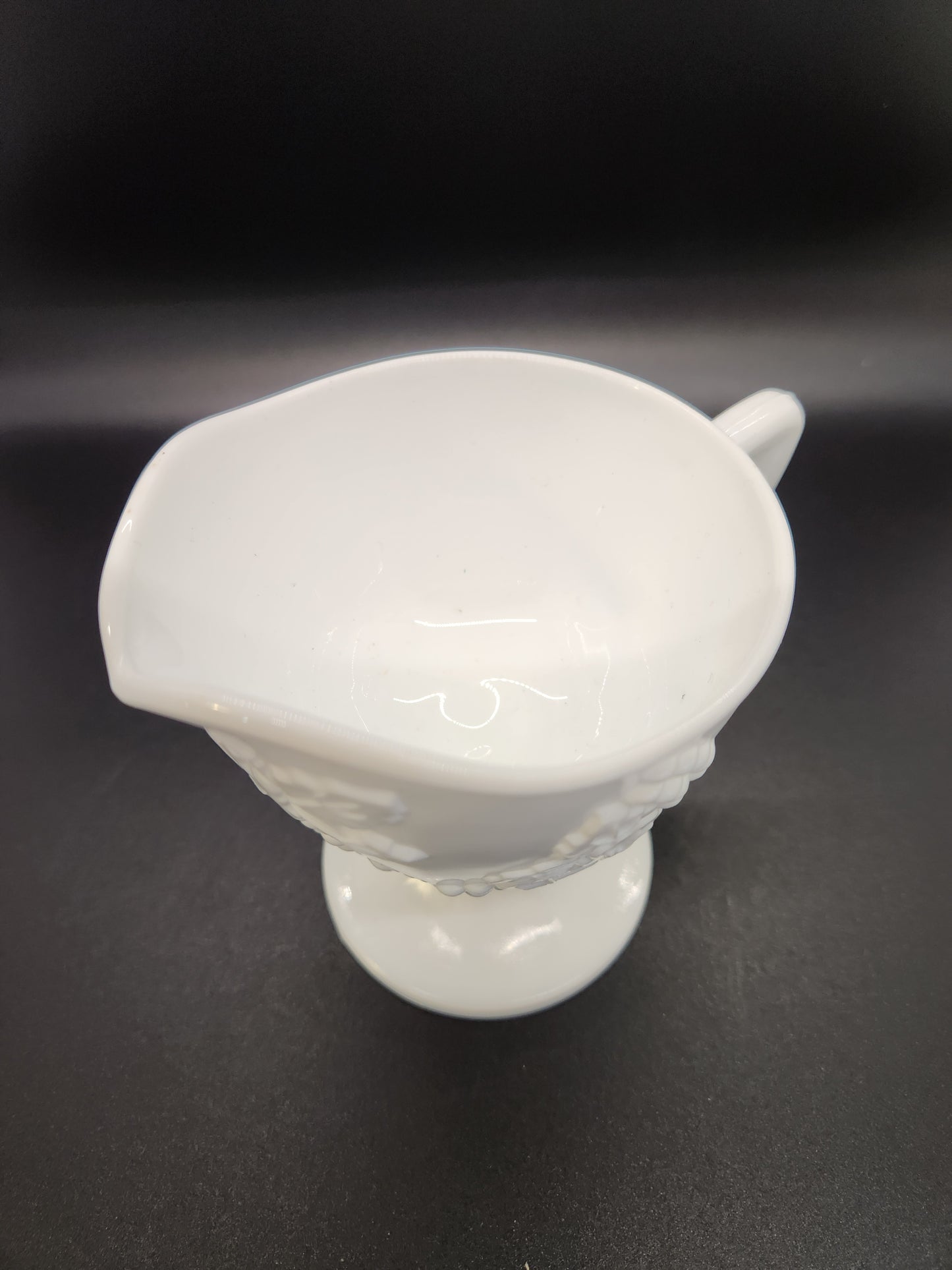 VTG Harvest Milk Glass Footed Creamer