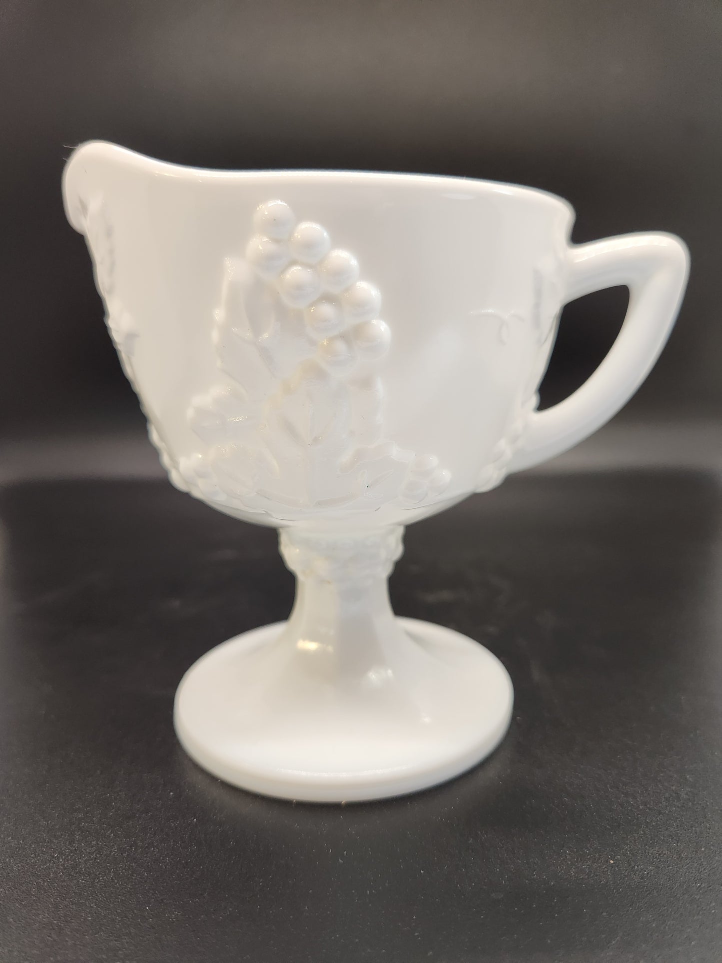 VTG Harvest Milk Glass Footed Creamer